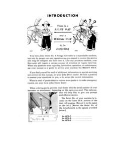 Alternative view of John Deere No. 8 Forage Harvester Operator's Manual (OME191255)