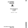John Deere 214 Series Balers - 214T, 214WS Operator's Manual (OME19134)