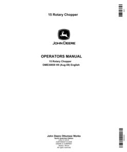 John Deere 15 Rotary Chopper Operator's Manual (OME30859)