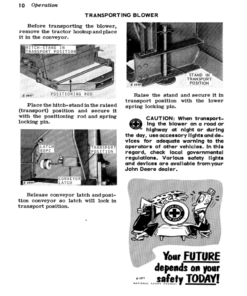 Alternative view of John Deere 60C Forage Blower Operator's Manual (OME38312)