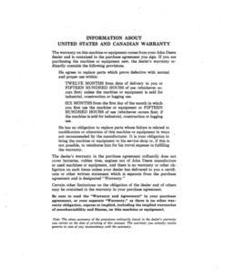 Alternative view of John Deere No. 5 Flail Pickup Operator's Manual (OME38609)