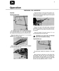 Alternative view of John Deere 35 Forage Harvester Operator's Manual (OME47718)