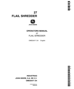 John Deere 27 Flail Shredder Operator's Manual (OME50471)