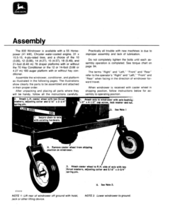 Alternative view of John Deere 830 Self-Propelled Windrower Operator's Manual (OME55180)