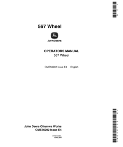 John Deere 567 Wheel Rake Operator's Manual (OME56202)