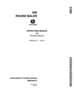 John Deere 500 Round Baler Operator's Manual (OME58251)