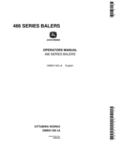 John Deere 466 Series Balers Operator's Manual (OME61185)