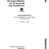 John Deere 230 Auger Platform - 30, 35, 60, 65 Hay Conditioners Operator's Manual (OME66106)