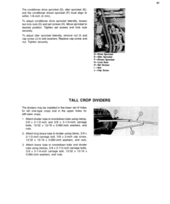 Alternative view of John Deere 230 Auger Platform - 30, 35, 60, 65 Hay Conditioners Operator's Manual (OME66106)
