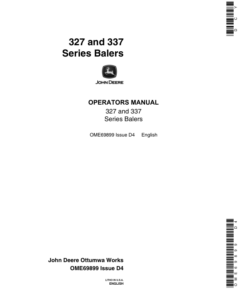 John Deere 327, 337 Series Baler Operator's Manual (OME69899)