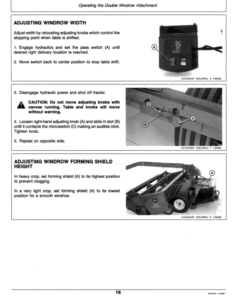 Alternative view of John Deere Double Windrow Attachment Operator's Manual (OME75047)