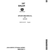 John Deere 347 Square Baler Operator's Manual (OME76108)