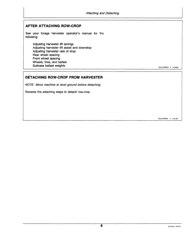 John Deere Row Crop (4-Row) Operator's Manual (OME77078) - Image 2