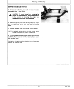 Alternative view of John Deere 84 Round Bale Mover Operator's Manual (OME78010)