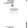 John Deere 435, 535 Round Balers (915001-) Operator's Manual (OME80985)