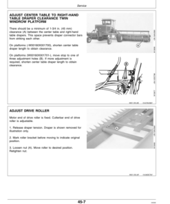 Alternative view of John Deere 160 Draper Platform Operator's Manual (OME81678)