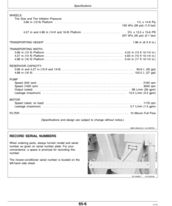 Alternative view of John Deere 1600A Mower Conditioner (- 989630) Operator's Manual (OME83188)