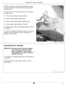 Alternative view of John Deere 820 Mower Conditioner (960001- ) Operator's Manual (OME85075)