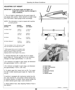 Alternative view of John Deere 820 Mower Conditioner (986001-) Operator's Manual (OME86450)