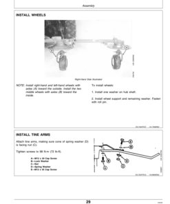 Alternative view of John Deere 752 Hay Tedder Operator's Manual (OME87598)