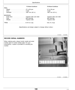 Alternative view of John Deere 710, 720 Mower Conditioner Operator's Manual (OME88512)