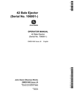 John Deere 42 Bale Ejector Operator's Manual (OME91600)