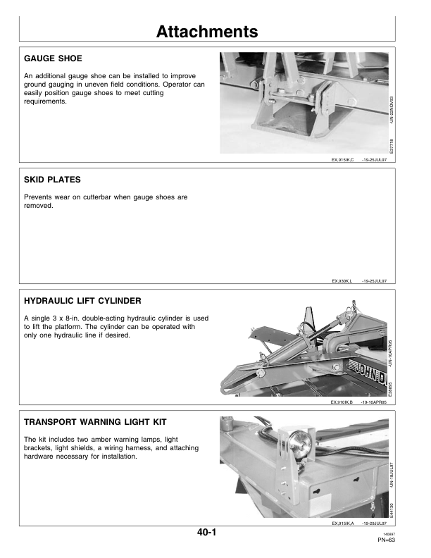 John Deere 915 Rotary Impeller Mower Conditioner North America (123501-132550) Operator's Manual (OME92540) - Image 2