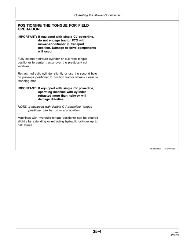 John Deere 925 (124501-), 935 (126001-) Rotary Impeller Mower Conditioners Operator's Manual (OME92546) - Image 2