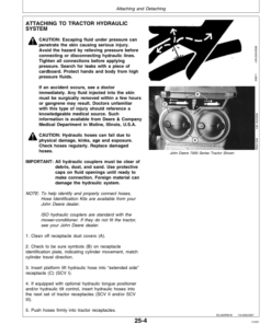 Alternative view of John Deere 925, 935 Mower Conditioners Operator's Manual (OME92549)