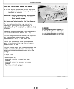 Alternative view of John Deere 466, 566 Round Balers ( 114001-) Operator's Manual (OME92593)