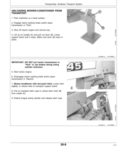 Alternative view of John Deere 945 Center Pivot Rotary Roll Mower-Conditioner (119001-) Operator's Manual (OME92873)