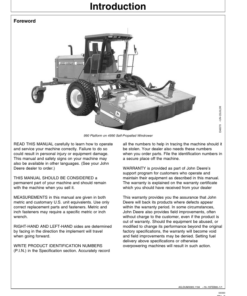 Alternative view of John Deere 990 Rotary Platform Operator's Manual (OME93362)
