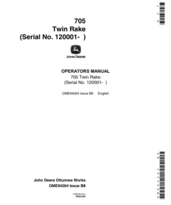 John Deere 705 Twin Rake (120001-) Operator's Manual (OME94264)
