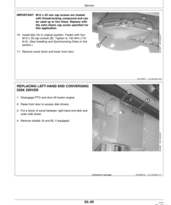 Alternative view of John Deere 925, 935 Rotary Roll Mower Conditioners Operator's Manual (OME95637)