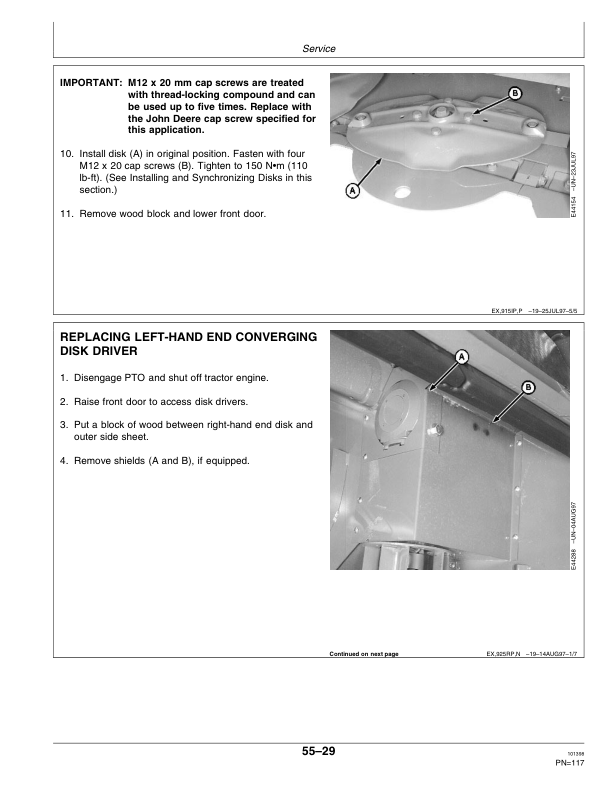 John Deere 925, 935 Rotary Roll Mower Conditioners Operator's Manual (OME95637) - Image 2