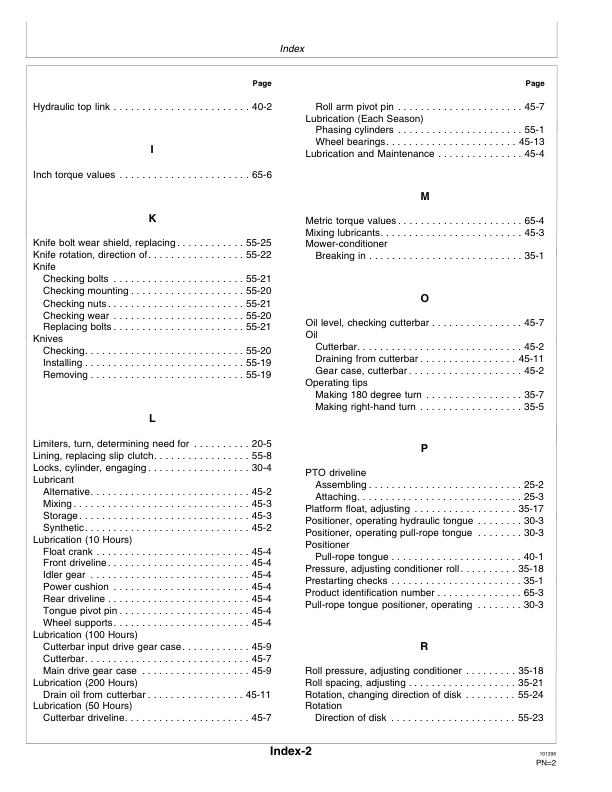 John Deere 925, 935 Rotary Roll Mower Conditioners Operator's Manual (OME95637) - Image 3