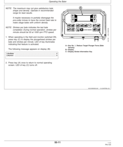 Alternative view of John Deere 100 Intermediate Square Baler (110001-) Operator's Manual (OME96012)