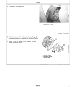Alternative view of John Deere 945 (145001-), 955 (147001-) Center Pivot Mower-Conditioners Operator's Manual (OME96796)