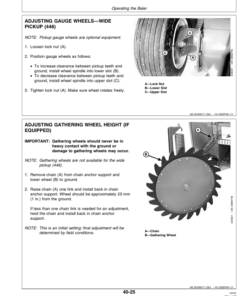 Alternative view of John Deere 446 (110001-), 546 (111001-) Round Balers Operator's Manual (OME97083)