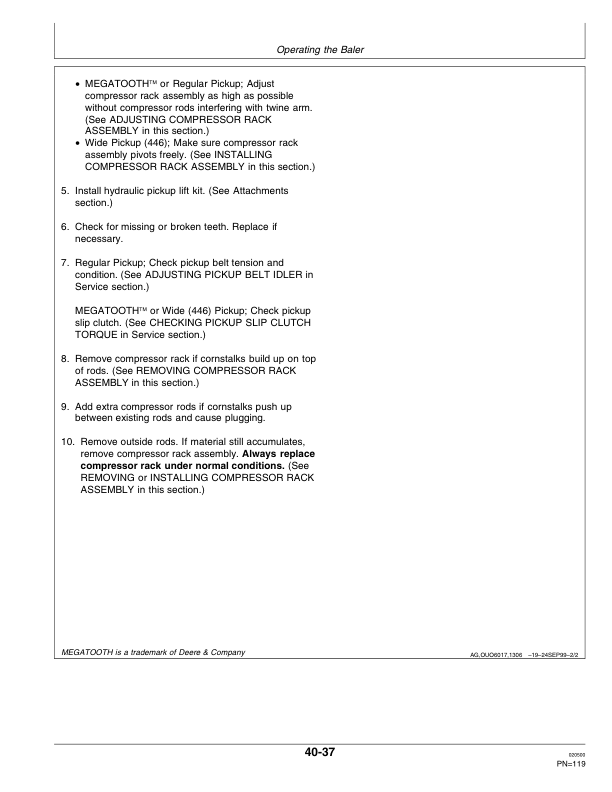 John Deere 446 (110001-), 546 (111001-) Round Balers Operator's Manual (OME97083) - Image 3