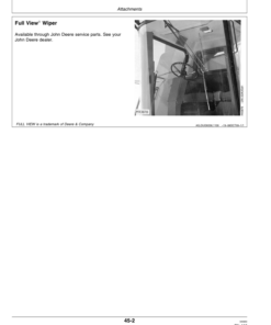 Alternative view of John Deere 4890 Self-Propelled Windrower Operator's Manual (OME97928)