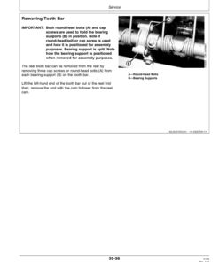 Alternative view of John Deere 890 Auger Platform With Hay Conditioner Operator's Manual (OME98007)