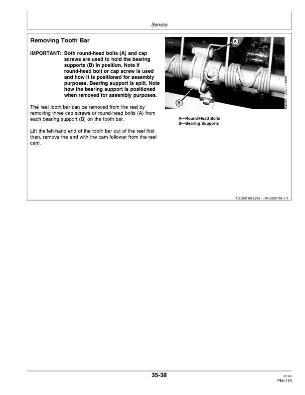 John Deere 890 Auger Platform With Hay Conditioner Operator's Manual (OME98007) - Image 2