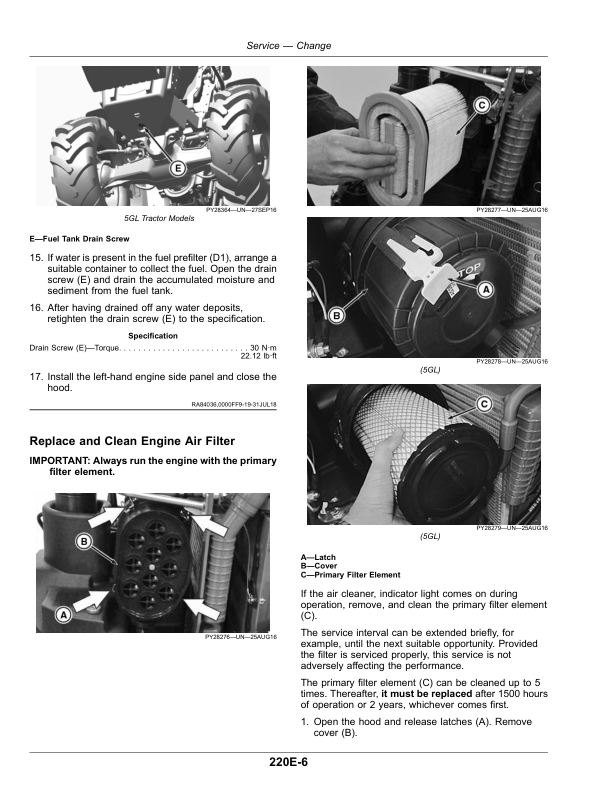 John Deere 5075GV, 5075GN, 5075GF, 5075GL, 5090GV, 5090GN, 5090GF, 5090GL, 5100GL, 5105GN, 5105GF Tractors (Engine F5D) iT4 Operator's Manual (OMER463364) - Image 3