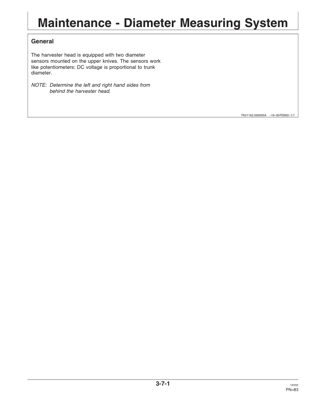 John Deere H754 Harvesting Heads Operator's Manuals (OMF063907) - Image 2