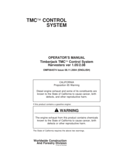 John Deere TMC Control Systems Operator's Manuals (OMF064574 VER 105 208)