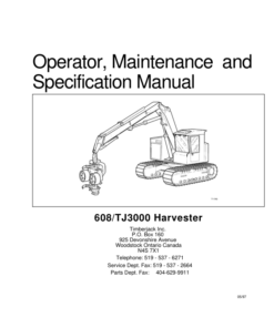 Alternative view of John Deere 608 Tracked Harvesters Operator's Manuals (OMF284678)