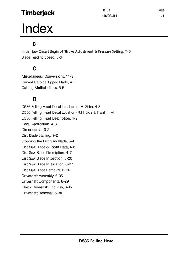 John Deere D536 Felling Heads Operator's Manuals (OMF288069) - Image 3