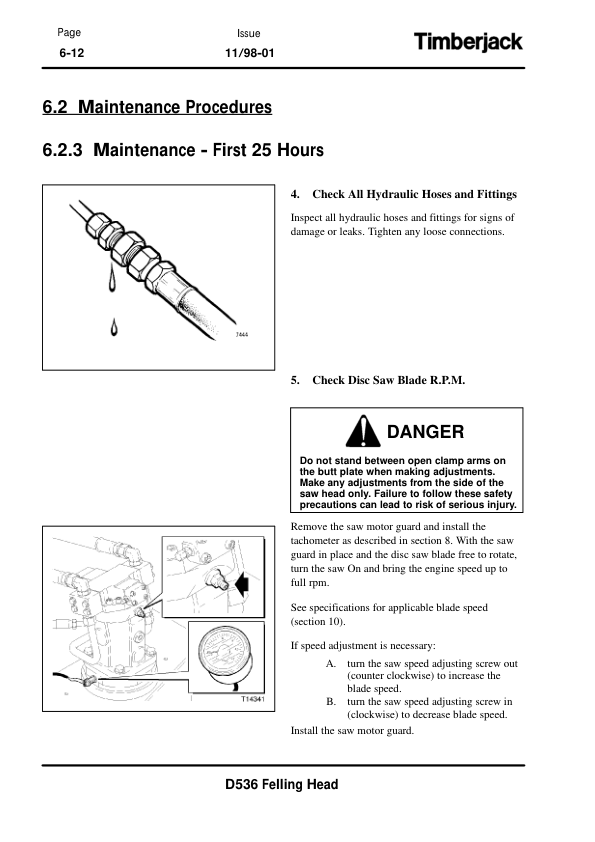 John Deere D536 Felling Heads Operator's Manuals (OMF288069) - Image 2