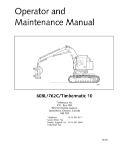 Alternative view of John Deere 608L Tracked Harvesters Operator's Manuals (OMF296186)